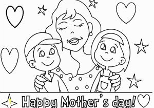 Free Printable Happy Mothers Day Coloring Pages Printable Happy Mothers Day with Her Children Coloring
