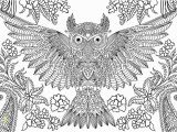Free Printable Hard Coloring Pages for Adults 10 Difficult Owl Coloring Page for Adults