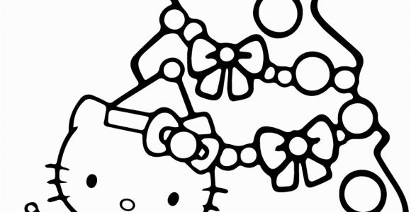 Free Printable Hello Kitty Christmas Coloring Pages Kitty and Christmas Tree Coloring Page Free Printable