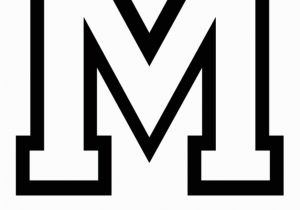 Free Printable Letter M Coloring Pages Sports College Alphabet Coloring Free