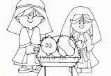 Free Printable Manger Scene Coloring Page Simple Nativity Scene Colouring Page with Images