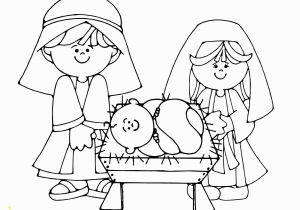 Free Printable Manger Scene Coloring Page Simple Nativity Scene Colouring Page with Images