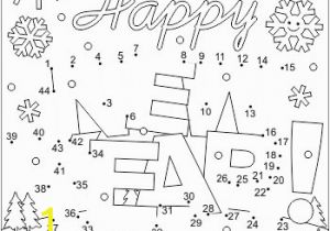 Free Printable New Years Coloring Pages New Year Greeting Connect the Dots and Coloring Page Cu