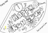 Free Printable New Years Coloring Pages Print Out Happy New Year Party Hat Coloring for Kids