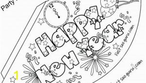Free Printable New Years Coloring Pages Print Out Happy New Year Party Hat Coloring for Kids