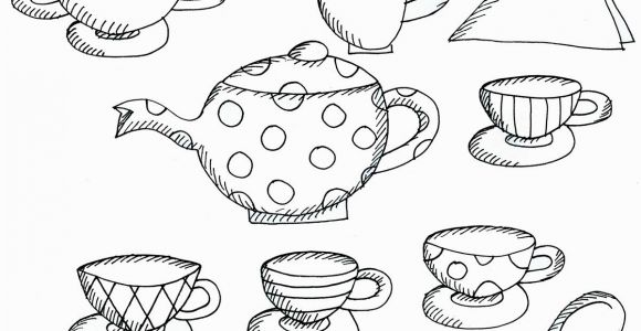 Free Printable Tea Cup Coloring Pages Tea Cup Coloring Page Inspirational Cups Drawing at Getdrawings