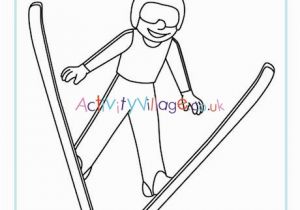 Free Printable Winter Olympics Coloring Pages Ski Jumping Colouring Page