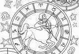 Free Printable Zodiac Coloring Pages Sagittarius Zodiac Sign Coloring Page