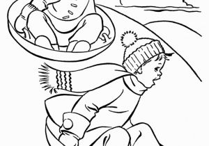 Free Winter Coloring Pages for Kids Sledding Fun Free Kids Printable Christmas Coloring Pages