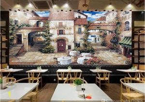 French Cafe Wall Murals 3d Room Wallpaper Custom Mural European Cafe town Street View