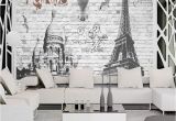 French Country Wallpaper Murals 3 D European Style French Paris Street View Mural Bar