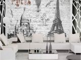 French Country Wallpaper Murals 3 D European Style French Paris Street View Mural Bar