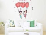 French Door Wall Murals Buy Decal O Decal Wall Decals Couple Flying with Balloons