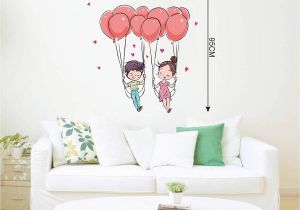 French Door Wall Murals Buy Decal O Decal Wall Decals Couple Flying with Balloons