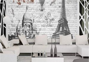 French Wallpaper Murals 3 D European Style French Paris Street View Mural Bar