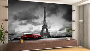 French Wallpaper Murals France Paris Eiffel tower Retro Car Wall Mural Wallpaper Giant