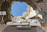 French Wallpaper Murals the Hole Wall Mural Wallpaper 3 D Sitting Room the Bedroom Tv