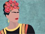 Frida Kahlo Wall Mural Frida Kahlo Portrait Floral Wallpaper Mural