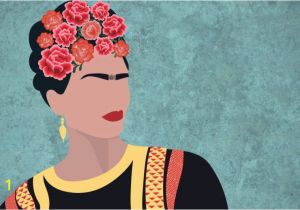 Frida Kahlo Wall Mural Frida Kahlo Portrait Floral Wallpaper Mural