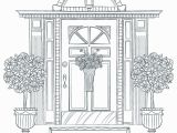 Front Door Coloring Page A Hand Crafted Coloring Book for Adults Featuring Intricate