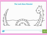 Front Door Coloring Page Free Loch Ness Monster Colouring Sheet Teaching