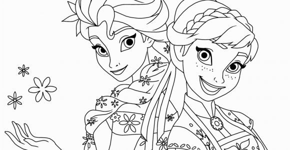 Frozen Fever Elsa and Anna Coloring Pages Anna and Elsa In Frozen Fever Coloring Page
