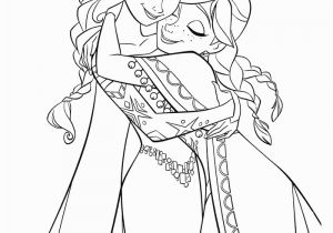 Frozen Fever Elsa and Anna Coloring Pages Frozen Elsa and Anna Hugging Each Other Coloring Page