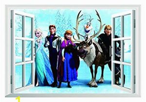 Frozen Full Wall Mural Buy Home Frozen Queen Window View Wall Sticker Cartoon Mural