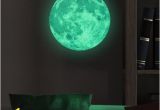 Full Moon Wall Murals Glow In the Dark Moon Wall Sticker