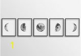 Full Moon Wall Murals Moon Phases Wall Art Moon Phases Set Watercolor Moon Wall