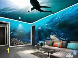 Full Room Wall Murals 3d Sharks Shadow Underwater Entire Room Wallpaper Wall