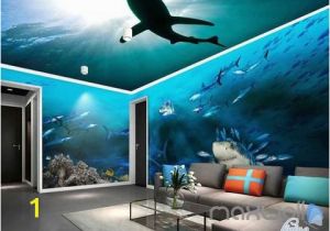 Full Room Wall Murals 3d Sharks Shadow Underwater Entire Room Wallpaper Wall