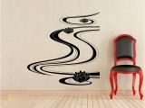 Full Wall Decal Mural Lotus Flower River Wall Decal Yoga Vinyl Sticker Home Interior Art Decoration Mural 155u