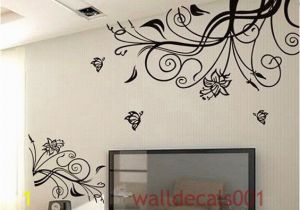 Full Wall Decal Mural Wall Decals Flower with butterfly Home Decor