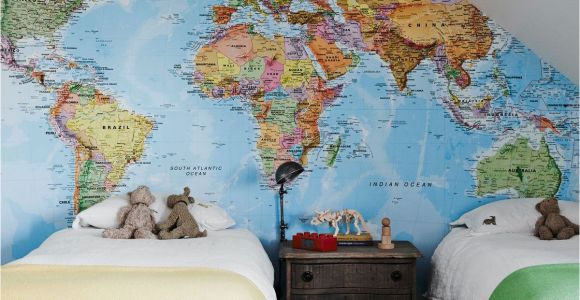 Full Wall Map Mural Trending the Best World Map Murals and Map Wallpapers