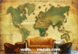 Full Wall Map Mural Vintage World Map Wallpaper Maps Wallpaper