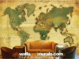 Full Wall Map Mural Vintage World Map Wallpaper Maps Wallpaper