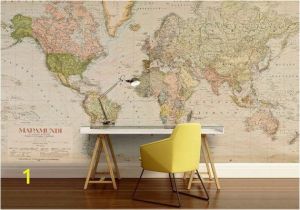 Full Wall Map Mural World Map Wall Decal Wallpaper World Map Old Map Wall