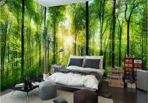 Full Wall Murals forest Doe Het Zelf Behang Gereedschap Access Green Shades