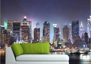 Full Wall Murals New York Custom Mural Wallpaper 3d New York City Night Scenery Mural