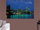 Full Wall Murals New York Fathead New York City Twin towers Nightscape Wall Mural 69