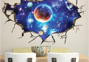 Galaxy Mural Diy Creative Space Galaxy Stars Planets Universe 3d Wall Mural