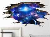 Galaxy Mural Diy Wall Stickers Cosmic Galaxy Wall Decals for Kids Room Baby Bedroom