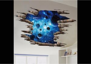 Galaxy Wall Mural Diy 3d Space Galaxy Wall Sticker