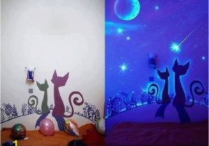 Galaxy Wall Mural Diy Glow In the Dark Paint Wall Murals