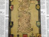 Game Of Thrones Map Wall Mural the song Of Ice and Fire Game Of Thrones Map Vintage Retro
