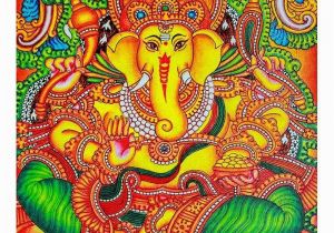 Ganesha Mural Wall Art Mural Painting is Intricately Hand Painted and Will