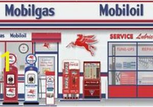 Garage Scene Wall Murals Details About Mobil Gas Station Scene Pegasus Wall Mural Sign Banner Garage Art 10 X 20