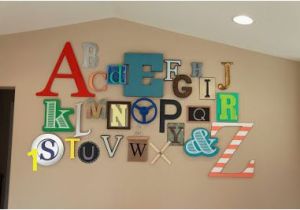 Garage Wall Mural Ideas Alphabet Wall for Playroom Nursery or Kids Room by Thrive