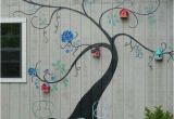 Garage Wall Mural Ideas Tree Mural Brightens Exterior Wall Of Outbuilding or Home